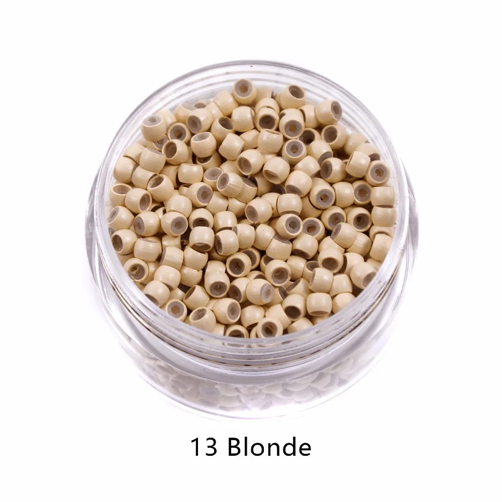 500 pezzi di perline ad anello in rame 3.0mm nano ring beads micro foderato in silicone per estensioni dei capelli