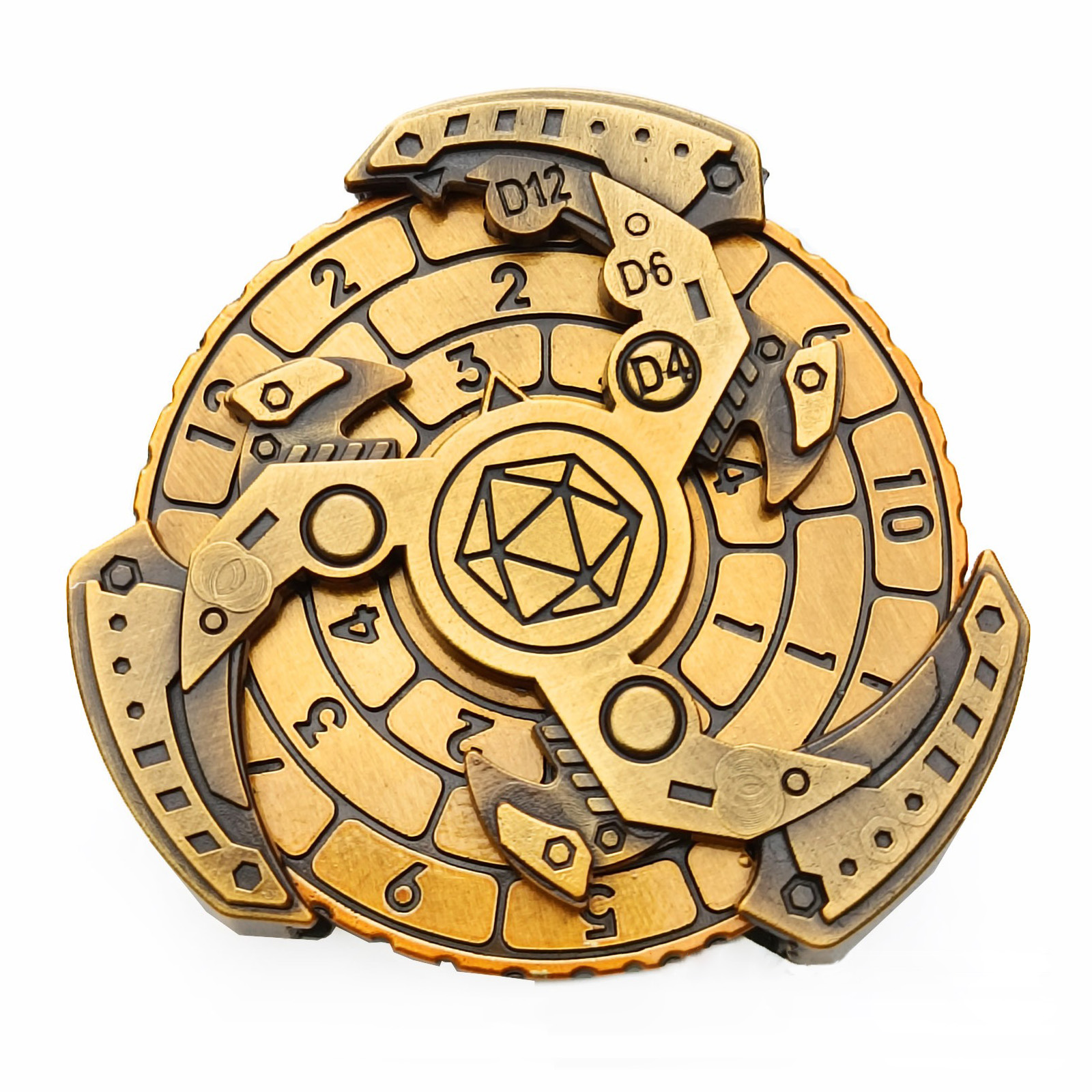 7-in-1 フィンガーチップ ジャイロ ルーレット DND ダイス、クールなスピニング ゲーム フィンガーチップ ジャイロ、ロールプレイング ゲーム用のギフトボックス付きメタル ダイス セット