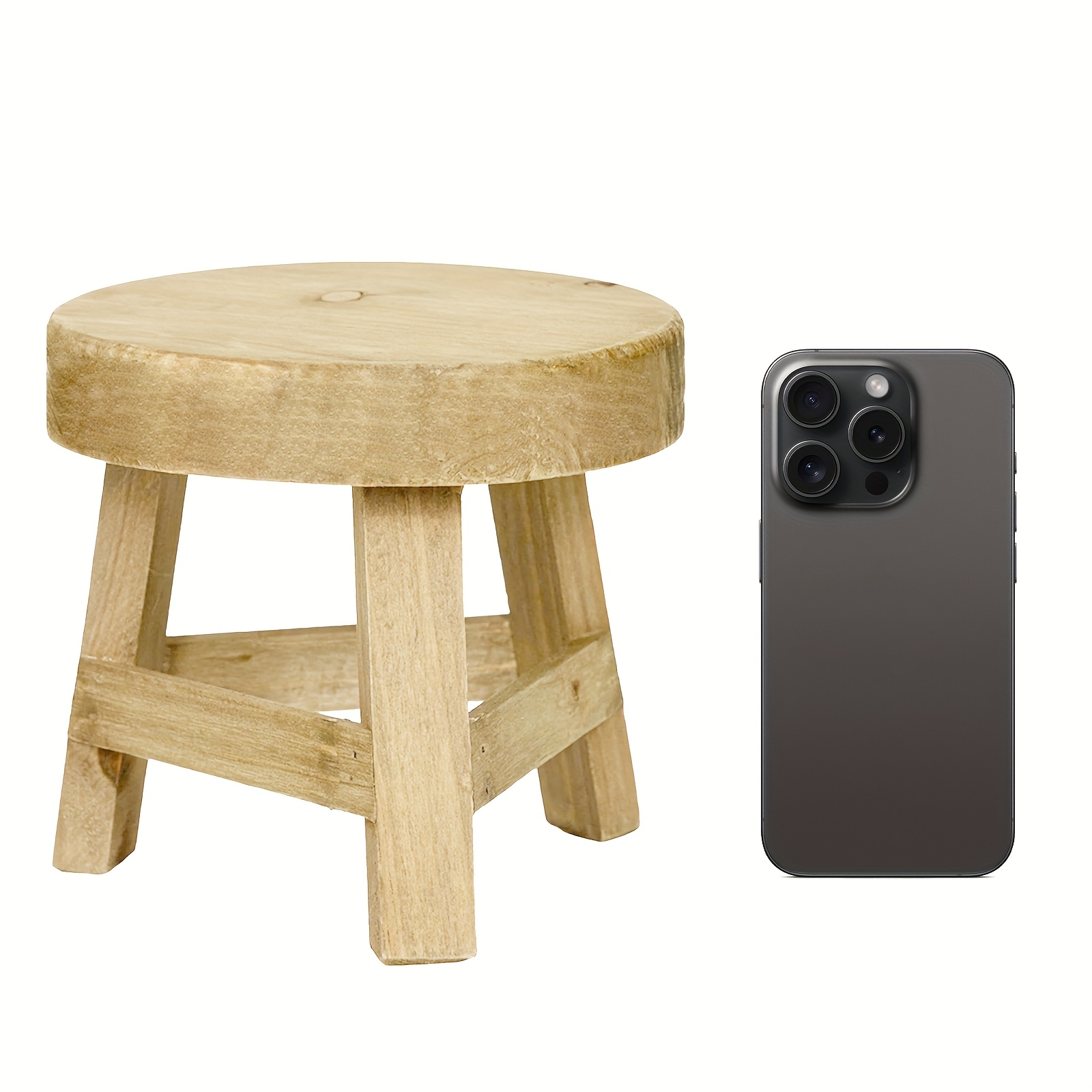 Mini banco de exibição de madeira, suporte moderno de madeira para plantas suculentas, adequado para varandas, perfeito para presentes de dia das mães