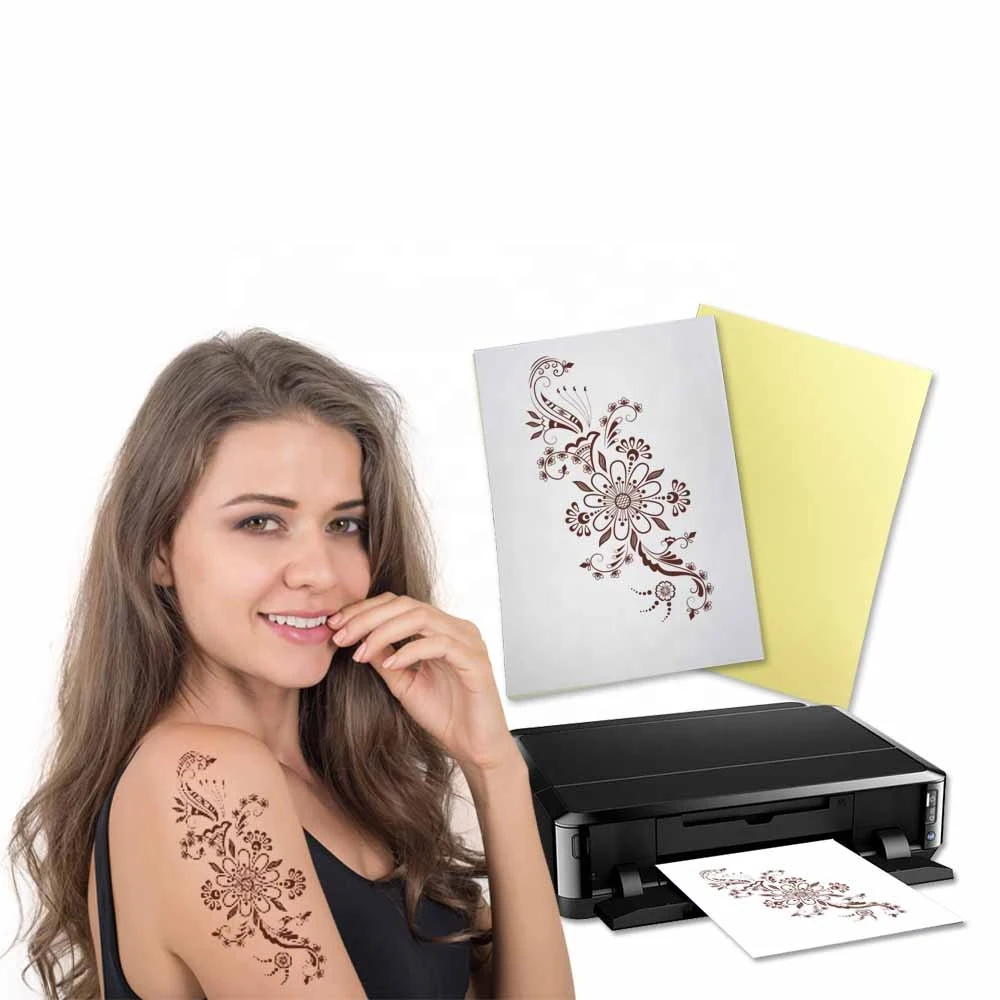 A4 Art tatouages papier bricolage étanche temporaire tatouage peau jet d'encre lavable papier Laser impression imprimantes pour Tatoo femmes enfants