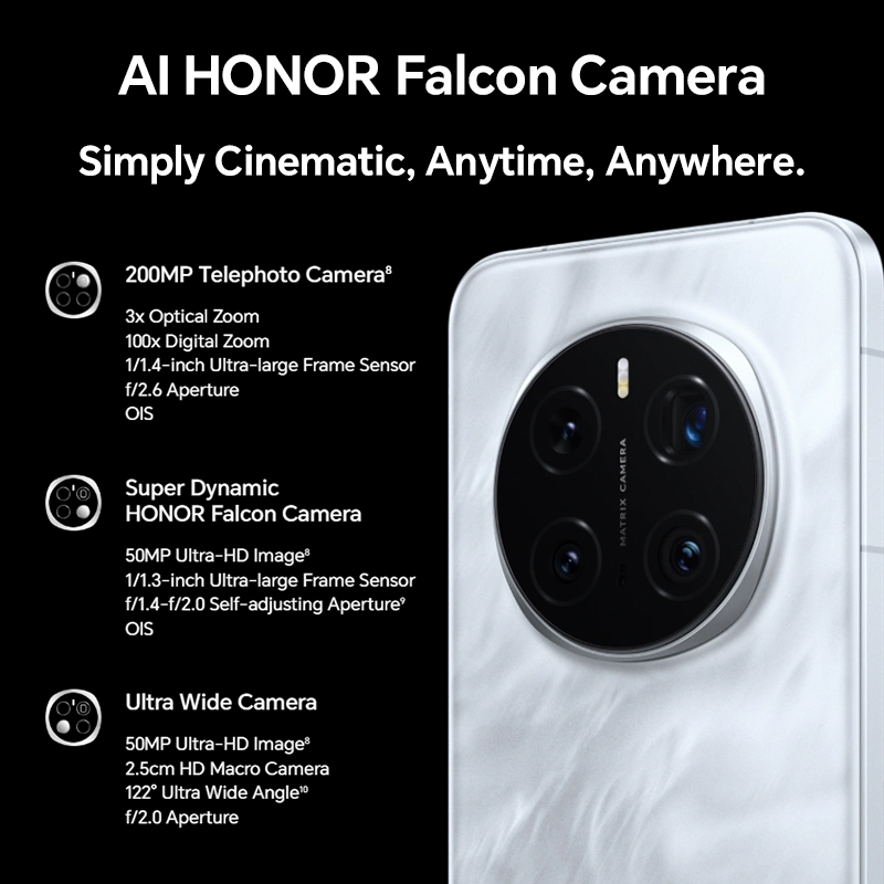 【Marque +】 Première mondiale Version mondiale HONOR Magic7 Pro 5G Smartphone Magic 7 Pro Snapdragon 8 Elite Écran OLED 120 Hz