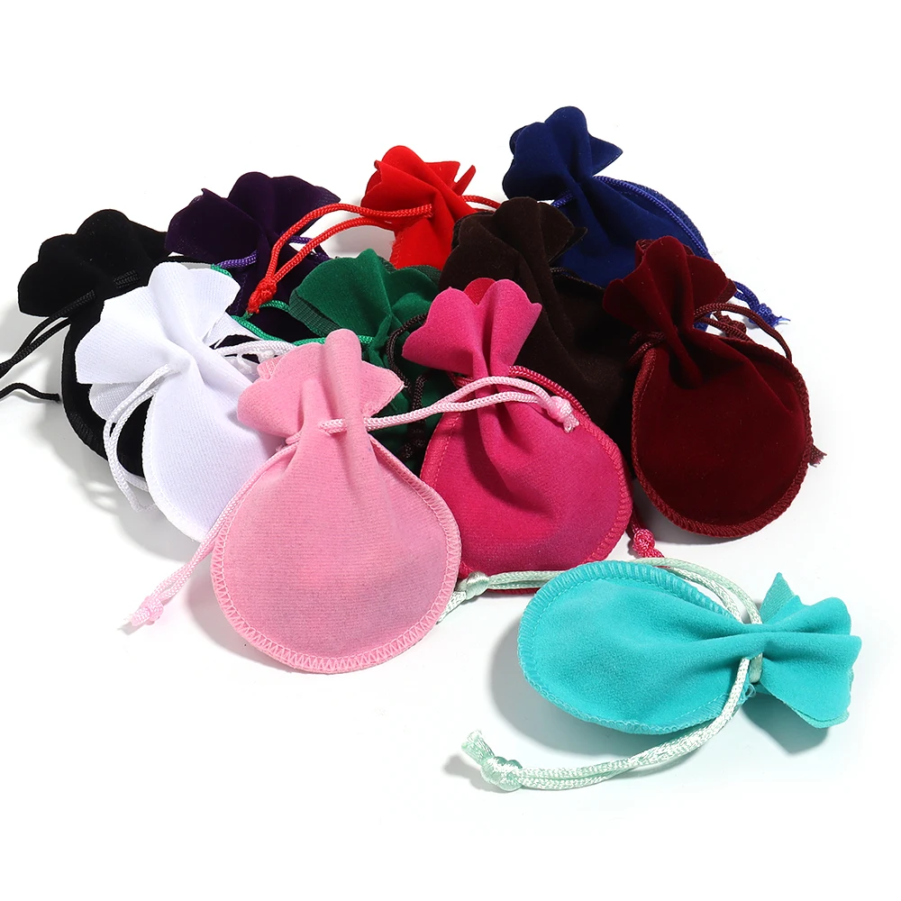 1-10 Cái/lốc Dây Rút Velvet Túi Dây Rút Calabash Túi Đựng Trang Sức Bao Bì Túi Cưới/Giáng Sinh Lợi Cho Túi & Tặng túi