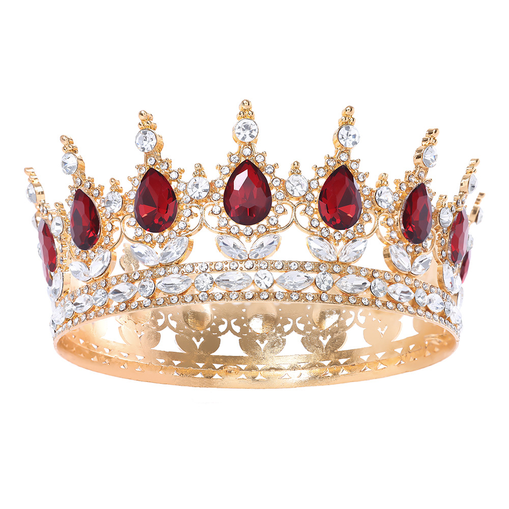 Mode Kristal Strass Ronde Tiara 'S En Kronen Koningin Prinses Diademen Bruiloft Haaraccessoires