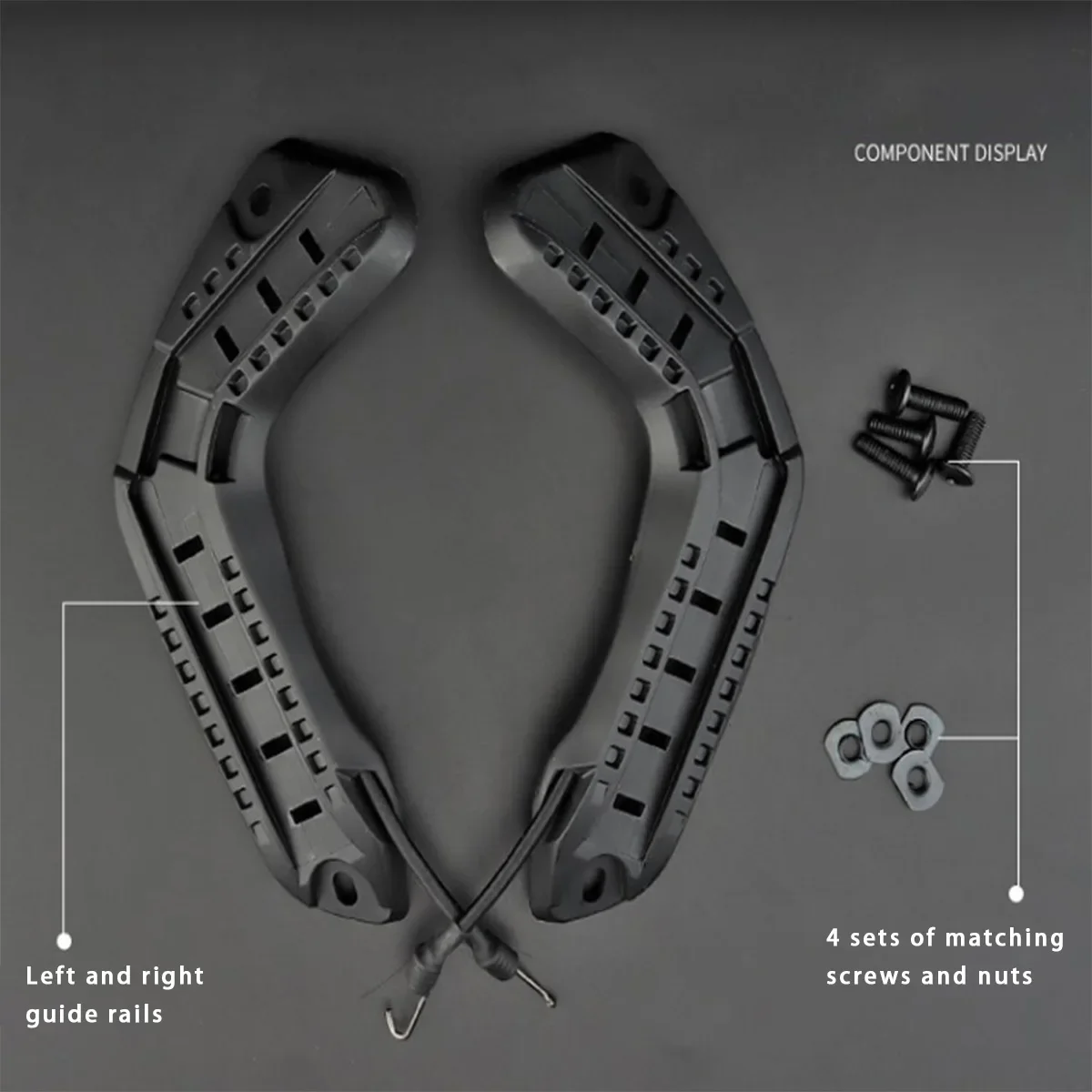 BOOIU Tactical FAST Helmet Side Guide Rail ARC Airsoft Helmet Mount Guide Rail Hunting Paintball Military Helmet Accessories