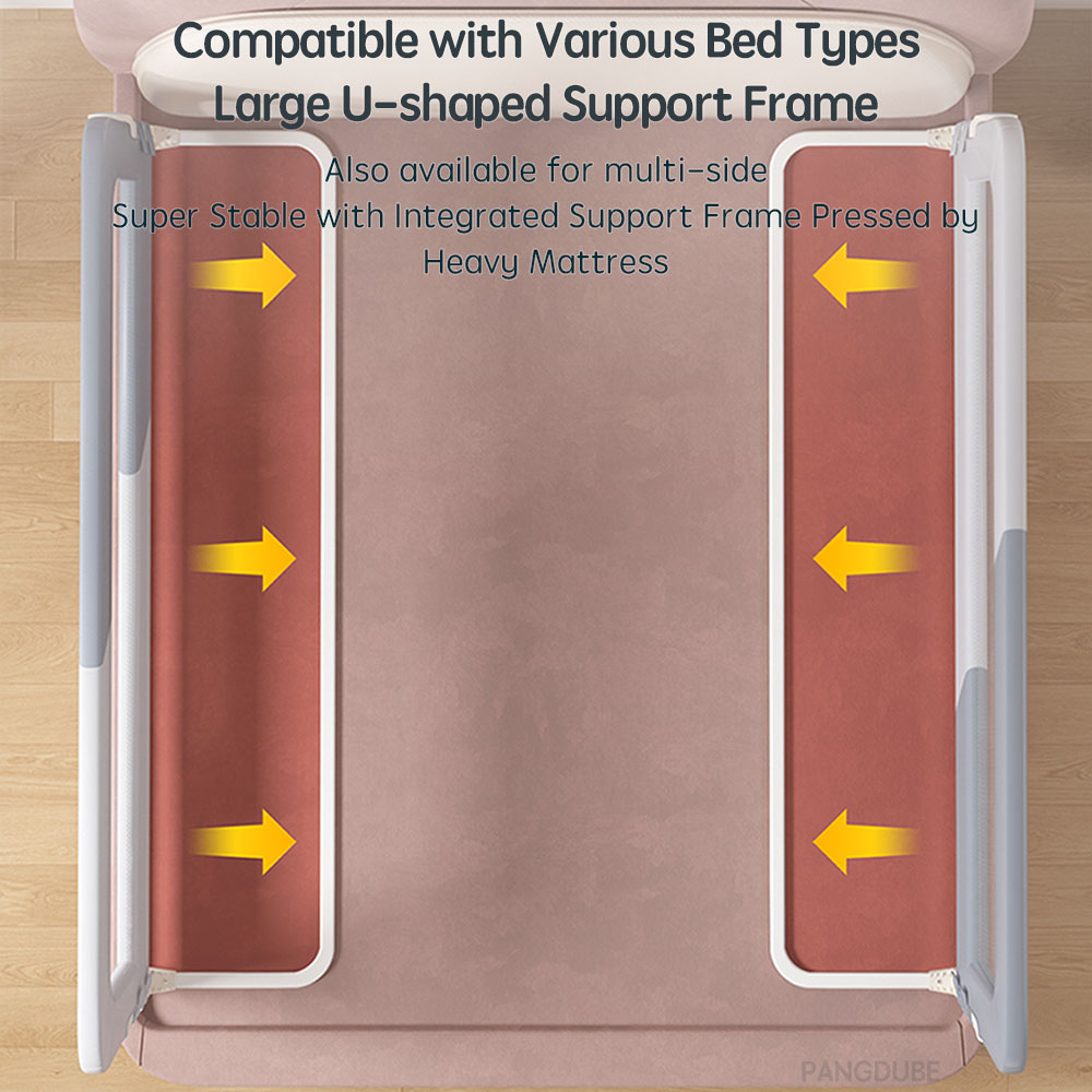 PANGDUBE 1pc ベビー安全ベッド手すりネジ不要の取り付けベビー安全ベッドバリア保護ベッドレールガード子供用ベッドフェンス