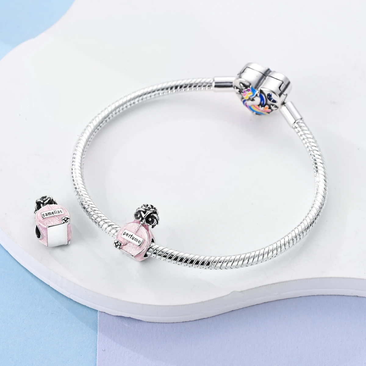 LAZA 1PC Silber Überzogene Charme Parfüm Sonne Mond Perlen Fit Original Armband DIY Frau Schmuck