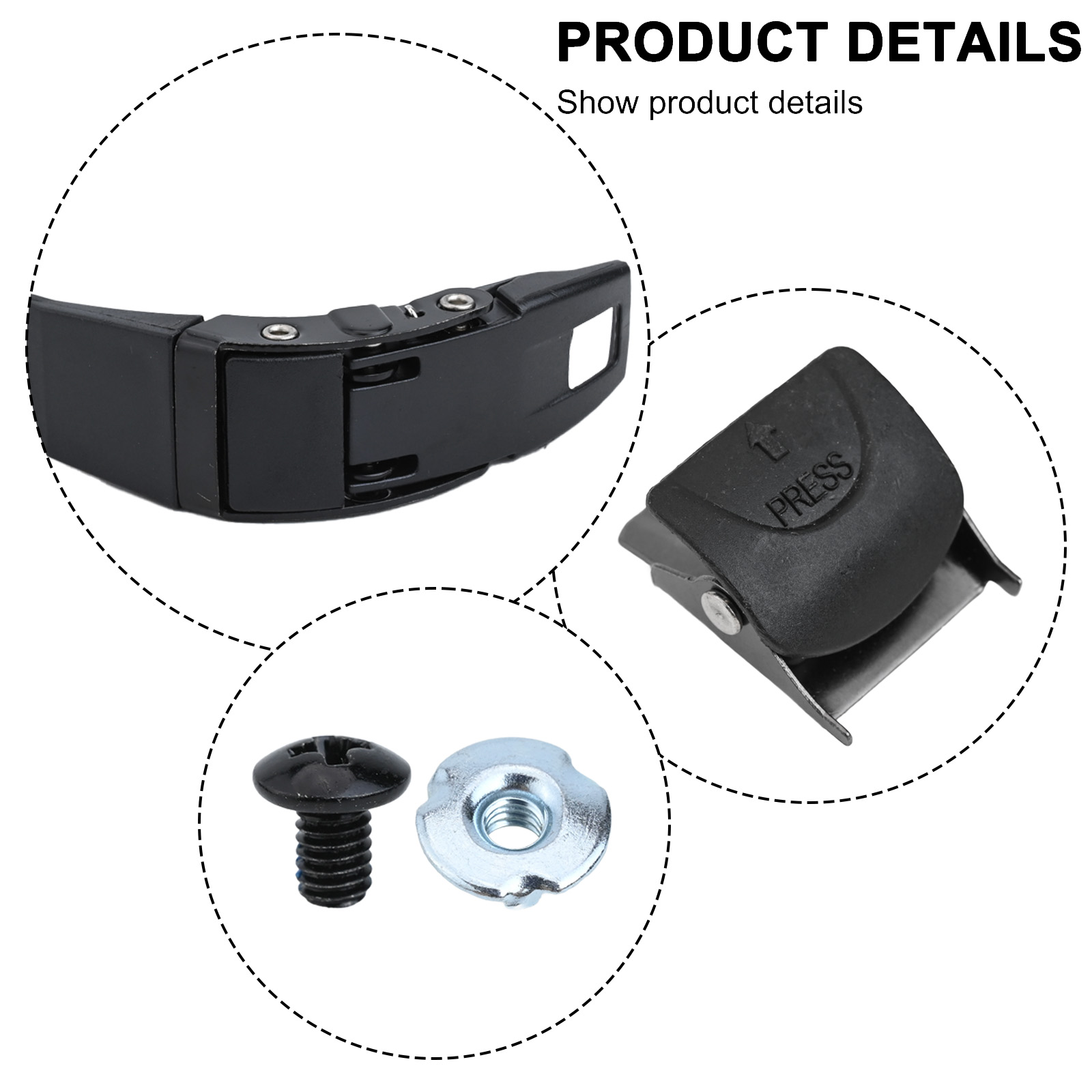 2 ensembles de sangles de fixation pour patins à roulettes, boucle de sangle pour patins à roues alignées avec vis de serrage, remplacement d'écrou