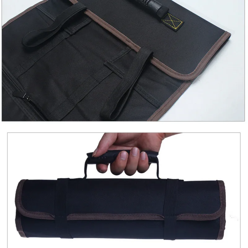 Multifunctionผ้าOxfordประแจกระเป๋าพับTool Roll-Upกระเป๋าเก็บกระเป๋าแบบพกพาเครื่องมือกระเป๋าผู้ถือOrganizer MJ710