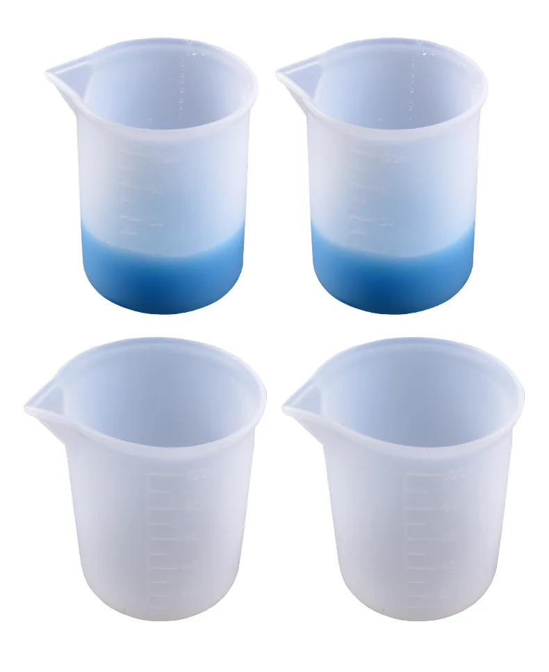 6Pcs 100ml Silicone Measuring Cups DIY Resin Glue Tools Cup for Making Handmade Craft Nonstick Silicone Mixing Cup