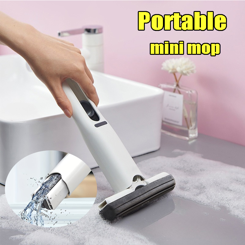 Leistungsstarke Squeeze Mini Mopp Klapp Hause Reinigung Mops Mit Schwamm Selbst-quetschen Boden Waschen Mops Schreibtisch Fenster Auto Sauber werkzeuge