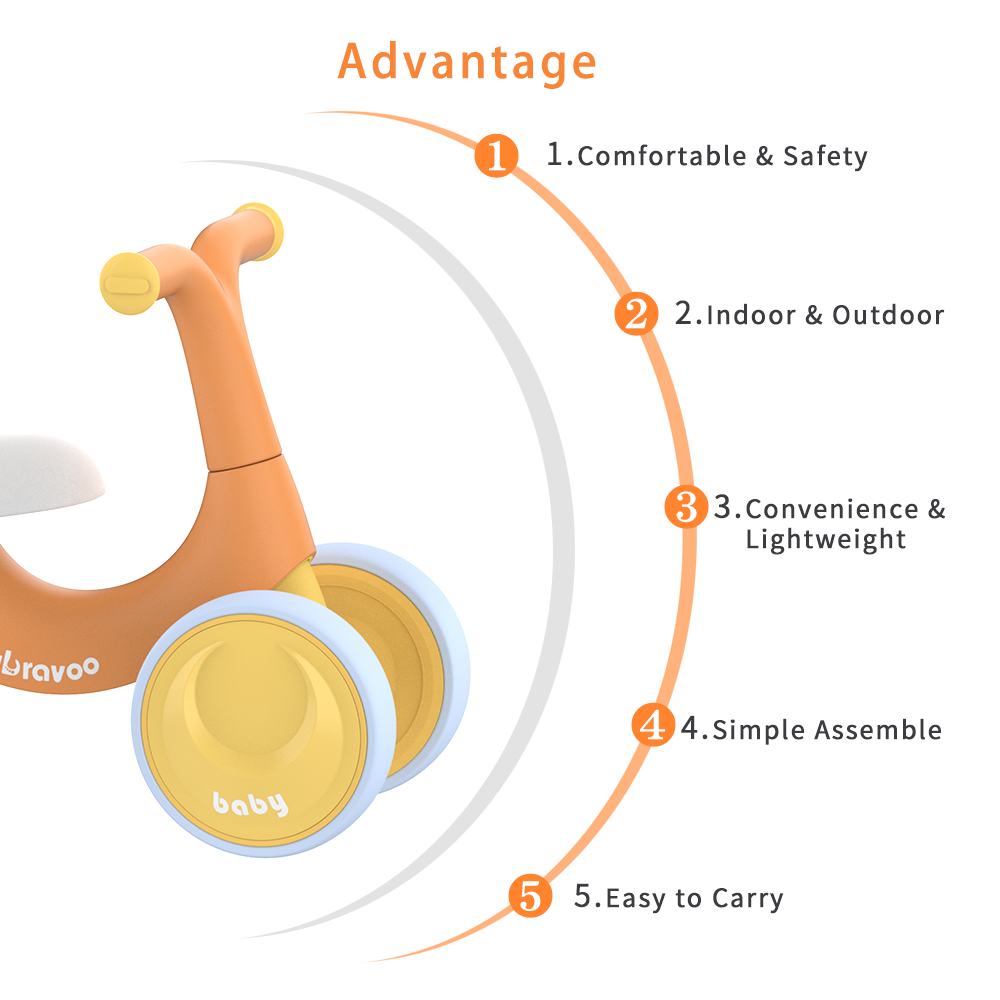 UBRAVOO-Bicicleta de equilibrio para bebé, andador para bebé, bicicleta de equilibrio para niños pequeños de 10 a 36 meses, regalo de cumpleaños con 4 ruedas, Sin Pedal