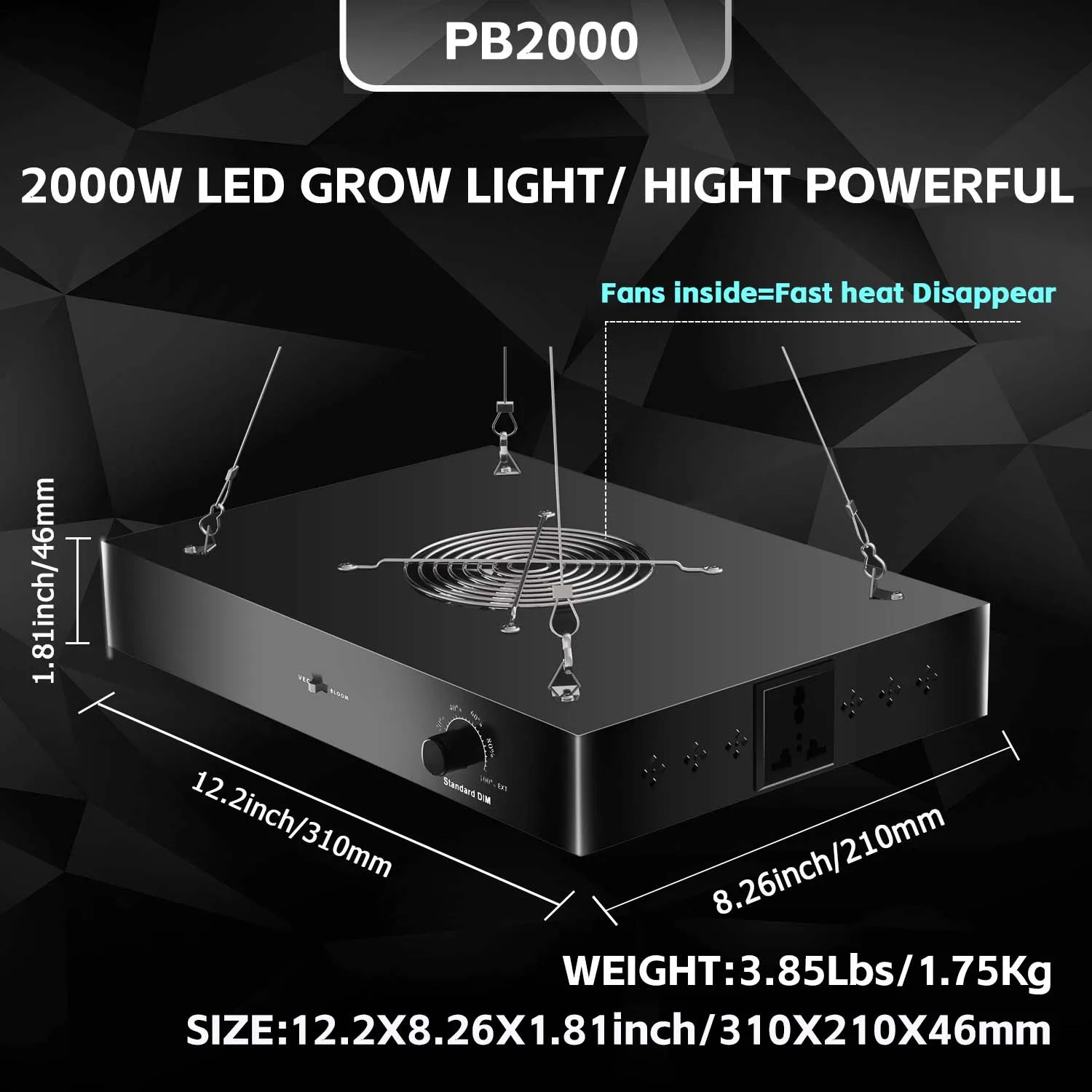 LED Grow Light Spectrumเต็มGrow Light LM281B + UV IR 576PCSชิปHigh Growโคมไฟสําหรับพืชในร่มVEG/BLOOM