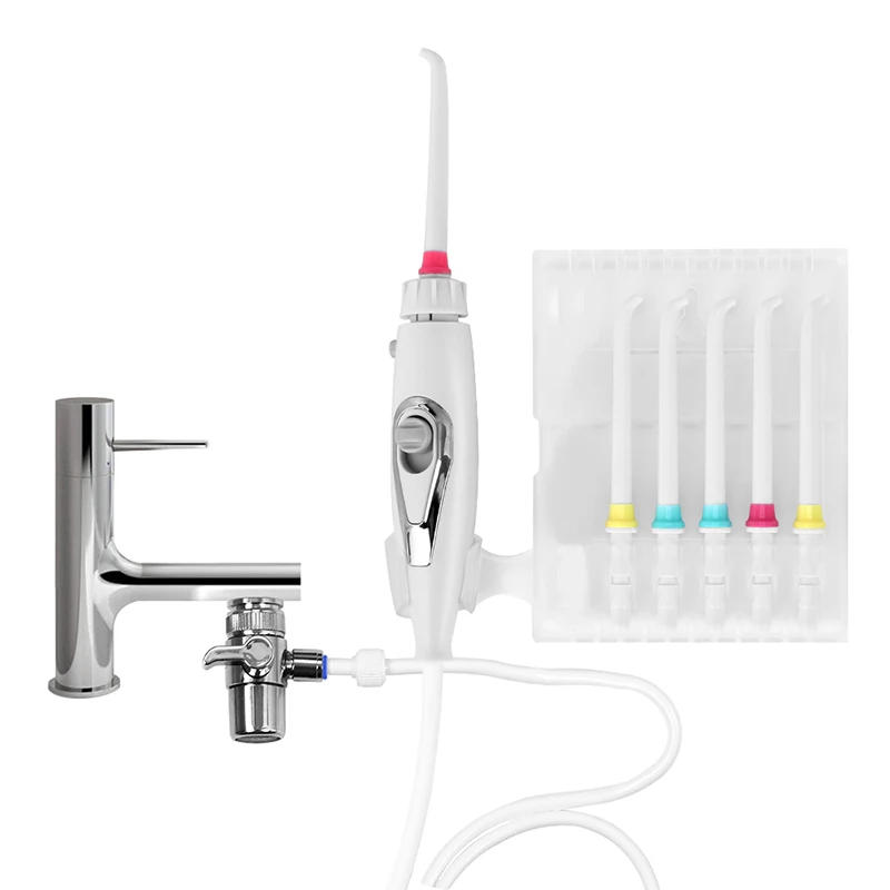 Faucet Oral Irrigator Water Jet สําหรับทําความสะอาดไม้จิ้มฟัน Flosser ทันตกรรม Irrigator ใช้ทันตกรรม Flosser ทําความสะอาดฟัน