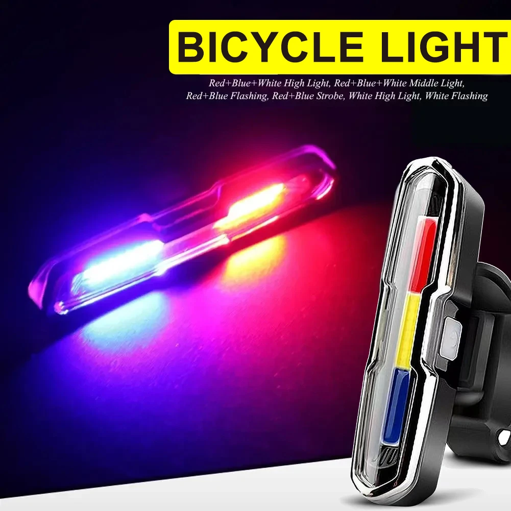 ไฟท้ายจักรยาน LED ไฟฉายจักรยานโคมไฟ USB ชาร์จไฟท้ายด้านหลังสําหรับจักรยานแสง MTB จักรยานโคมไฟ