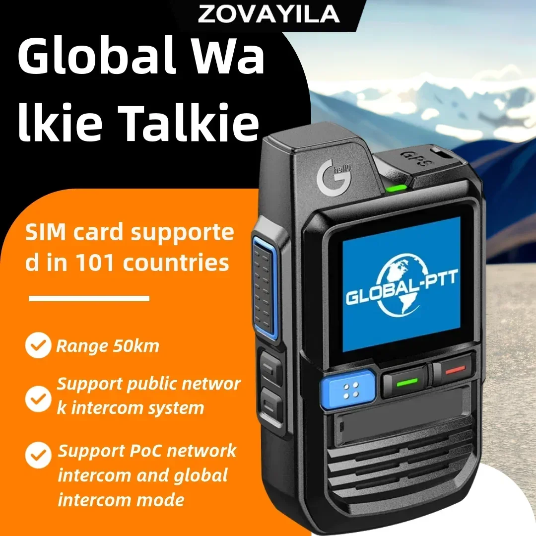 Walkie-talkie Global 4G, red pública, flota pequeña, intercomunicador bidireccional para exteriores, civil y comercial