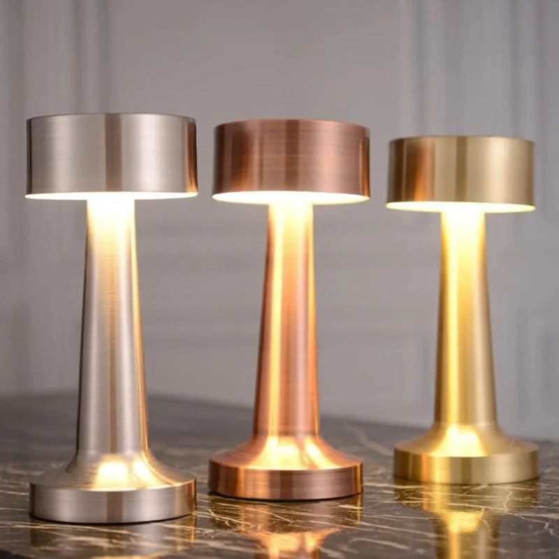 Lâmpada de mesa led retro barra toque regulável 3 cores recarregável jantar desktop luz da noite para lâmpada mesa do vintage decoração barra