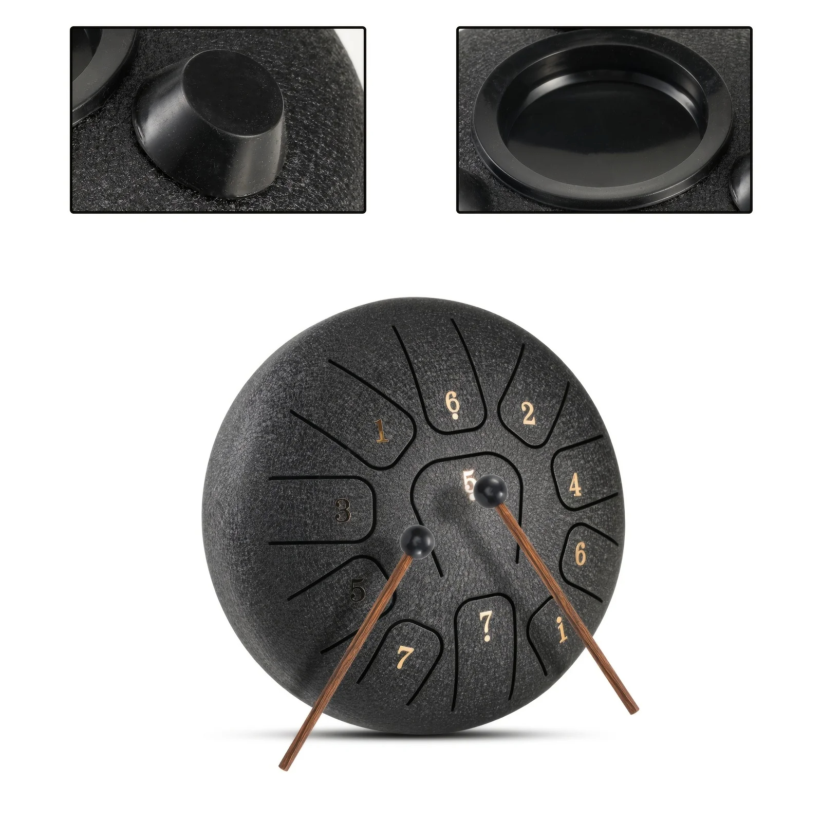 Conjunto de presente de tambor de língua de aço Miwayer de 6" |   Instrumento de cura sonora de 11 notas com kit de ajuste |   Ferramenta de alívio de ioga/meditação/ansiedade