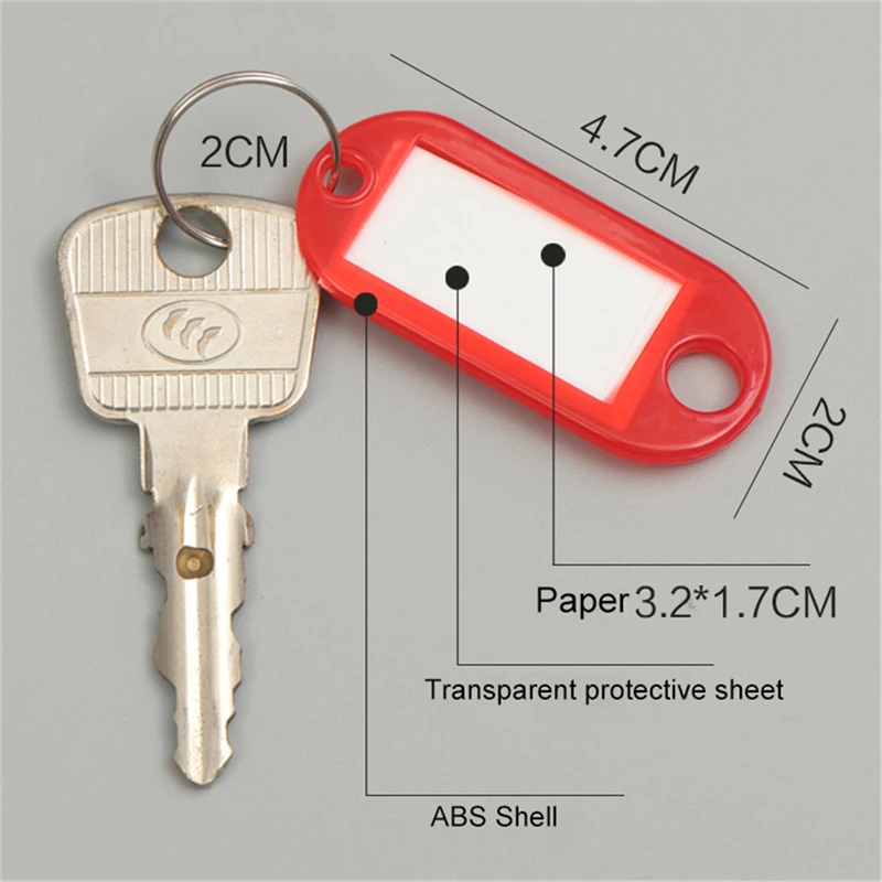 50 stuks Kleurrijke Plastic Tags Hotel Nummer Classificatie Kaart Key Tags Labels Naam Bagage Tag ID Naam Tags Met Split Ring