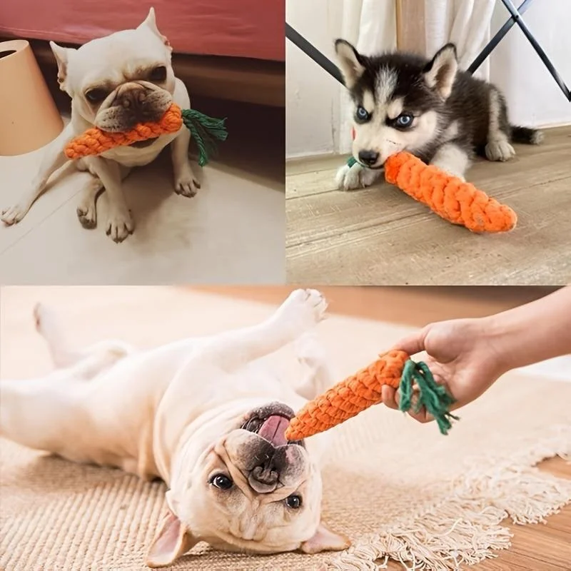 1 PC สัตว์เลี้ยง Knot ของเล่นสําหรับสุนัขและแมวแครอทรูปร่างสุนัข Chew ของเล่นเชือกฝ้ายของเล่นสําหรับสุนัขในร่มแมวของเล่นสุนัขอุปกรณ์เสริม