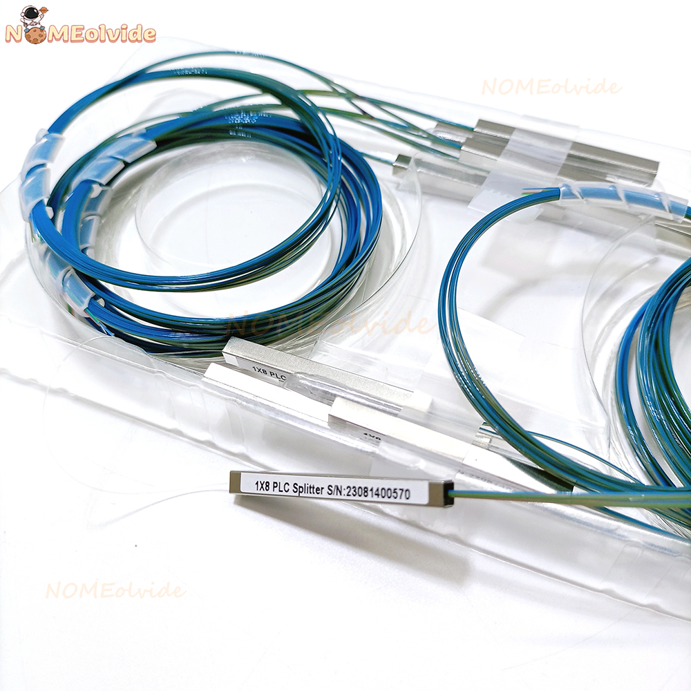 Divisor PLC desnudo de fibra óptica, sin Cable conector, 250um, 0,25mm, 10 piezas, 1x2, 1x4, 1x8, 1x16