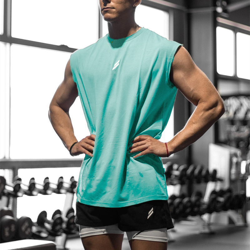 Camiseta deportiva sin mangas para hombre, camiseta sin mangas de entrenamiento de malla holgada transpirable, chaleco de secado rápido, ropa deportiva para verano
