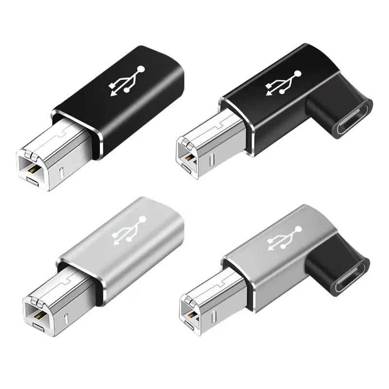 Clearance_USB 2,0 adaptador de impresora USB tipo C a tipo B macho para impresora disco duro Base máquina de Fax escáner USB 2,0 tipo C impresión