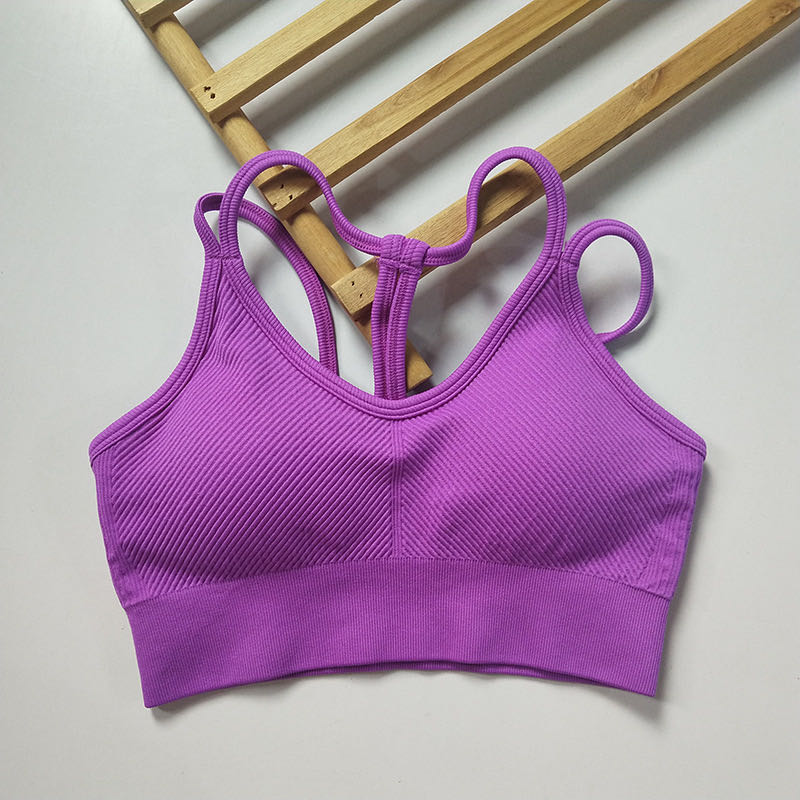 ผู้หญิง Breathable กีฬา Bra กันกระแทกฟิตเนส Tops Gym Crop Top Brassiere Push Up Sport Bras ออกกําลังกาย Top โยคะ Bra