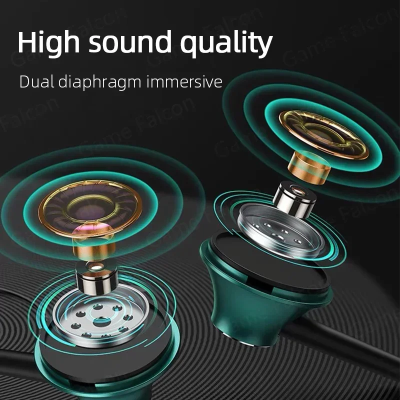 USB tipo C auriculares HiFi bajo control de volumen estéreo micrófono 3,5mm con cable para Galaxy S24 S23 S22 S21 ultra iPhone 15 pro Max