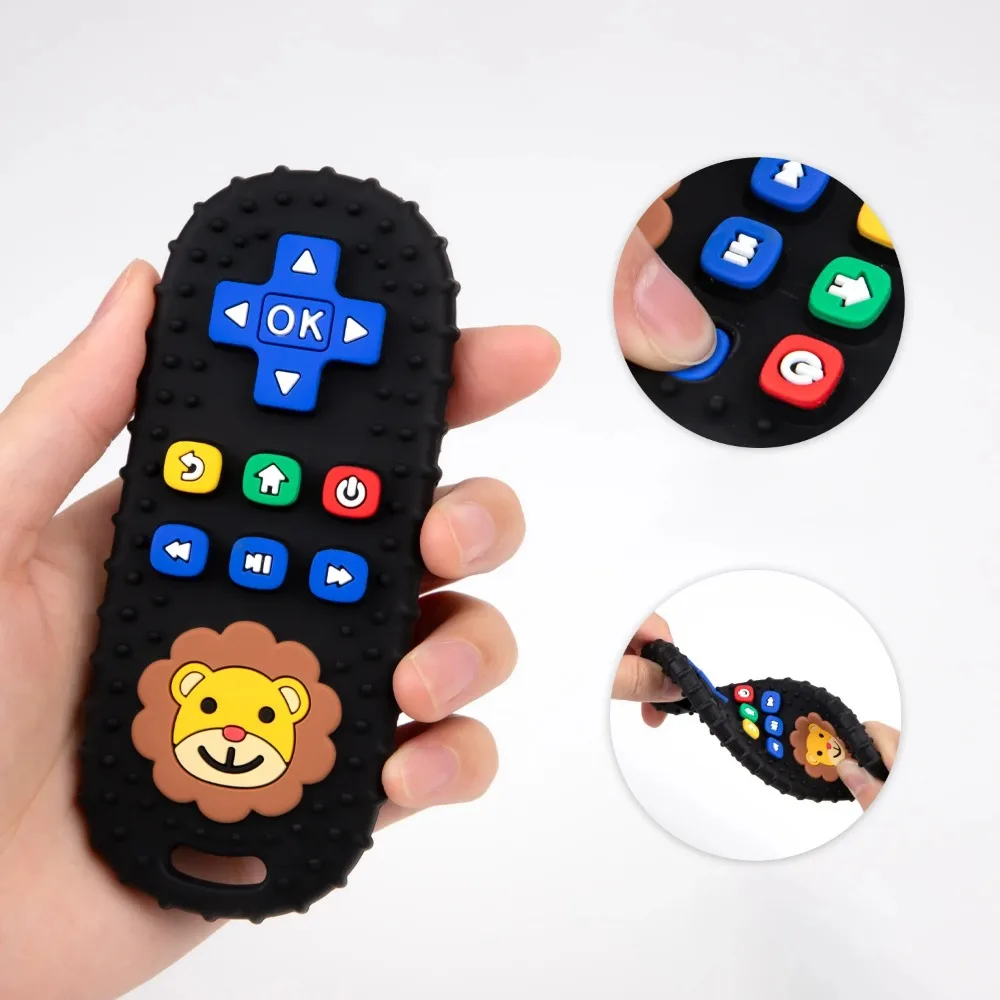 1PC Silicone Baby Toys TV Remote Control Shape Teether Toy BPA Free Silicone Teething Chewing Toy Sensory Baby Accessories