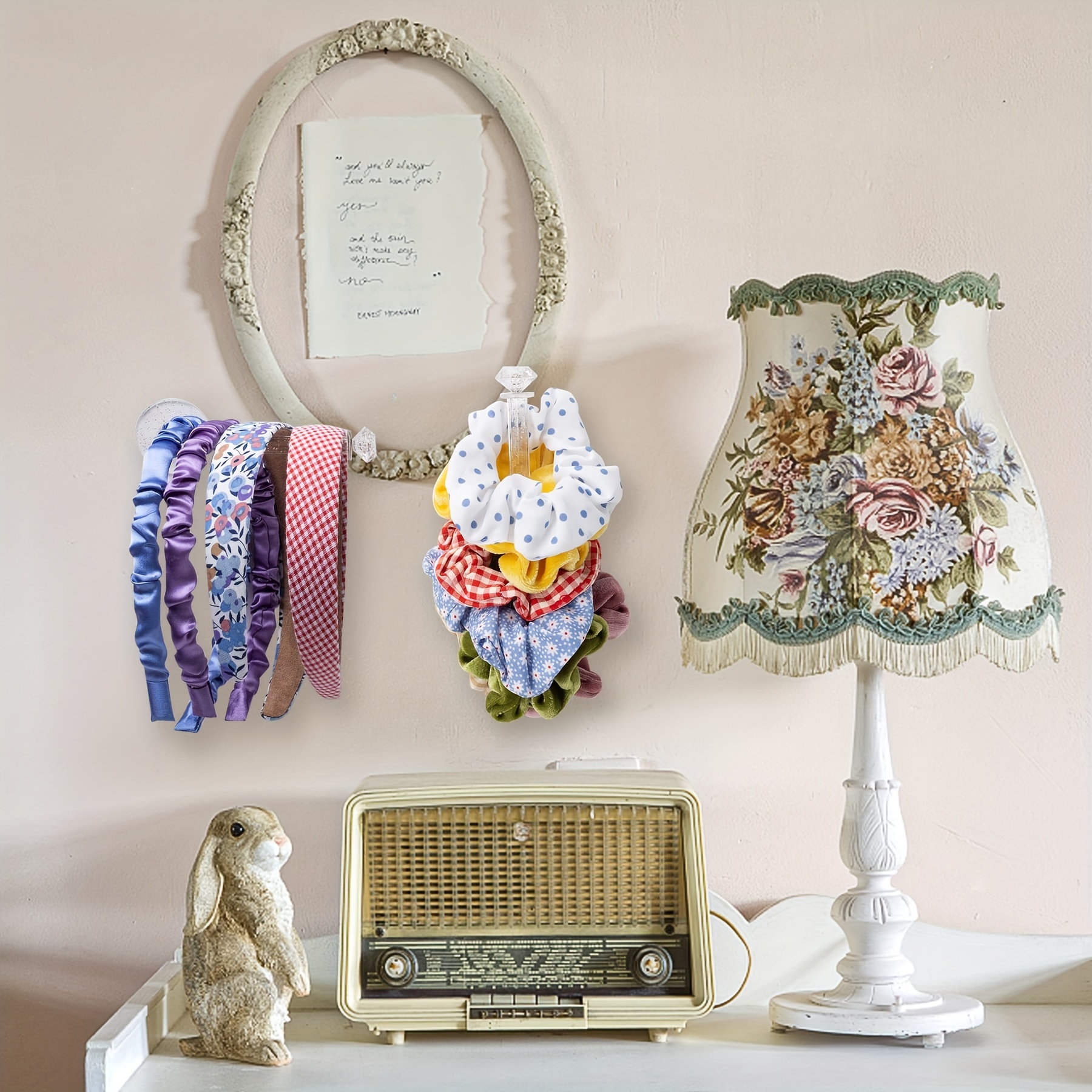 4pcs Headband Holder, Scrunchie Organizer Stand, Hair Accessories Organizer Storage Shelf For Headband Hairband Hair Ties, Clear