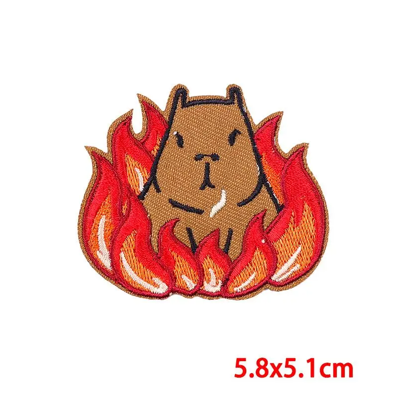Embroidered Patch Iron On Patches for Clothing Pocket Hamster Clothes Stickers Fabric Sewing Thermal Adhesive Applique Fusible