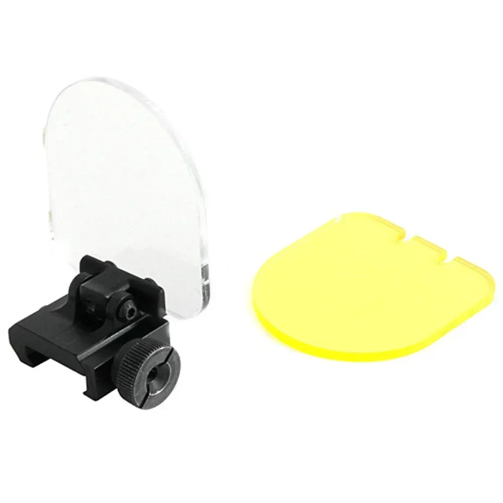 Soporte de alcance abatible hacia arriba, cubierta protectora de lente transparente con punto rojo, accesorios para mira telescópica para Rifle de caza