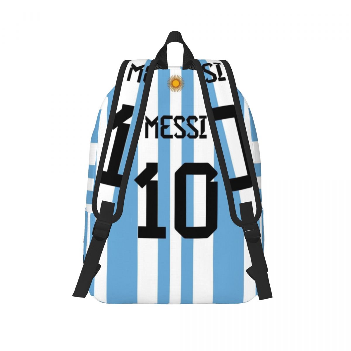 Argentina-No.10-Messi For Girls Boys Fashionable, fully printed, and comfortable student backpack.
