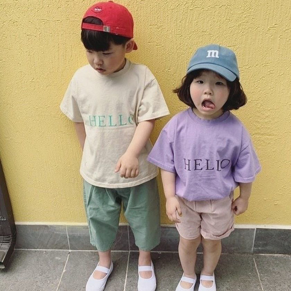 Children's Thin Visor Cap Handsome Letter Baseball Cap Outdoor Sun Hat