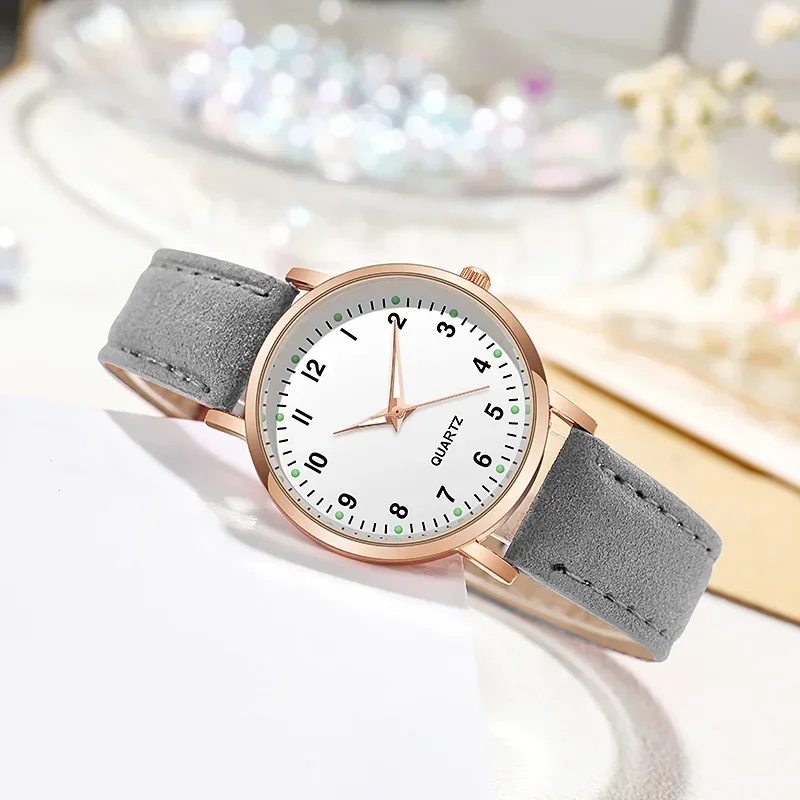 Женские наручные часы Montre Femme, женские часы, светящийся кожаный браслет, простые часы, элегантные модные кварцевые часы Reloj Mujer