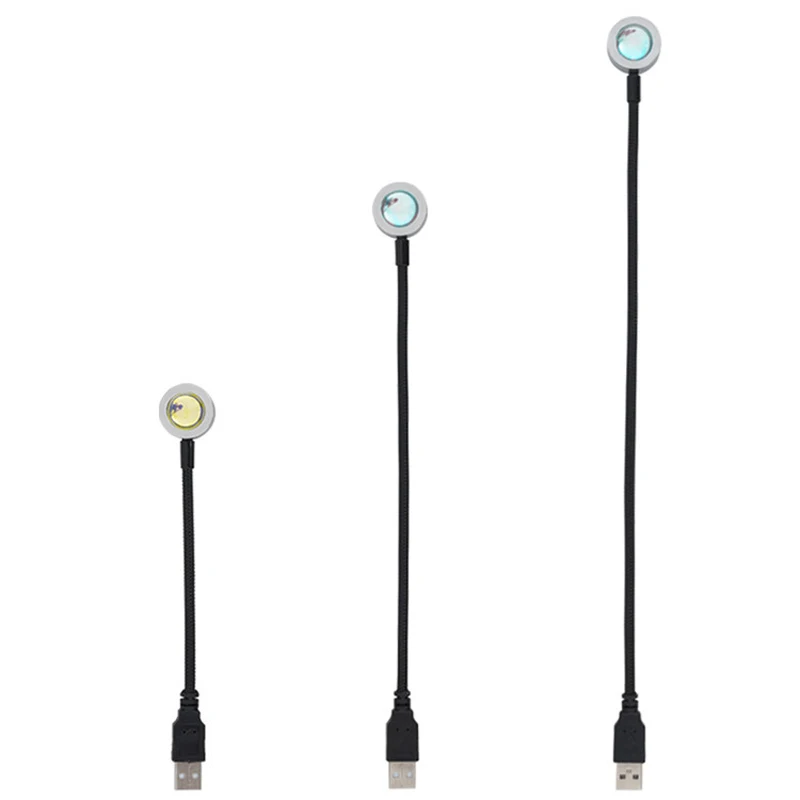 USB Hoàng Hôn Chiếu Đèn Cầu Vồng Bầu Không Khí Đèn Ngủ Hoàng Hôn Ánh Sáng Chụp Ảnh Selfie Coffee Store Sống Tường Trang Trí