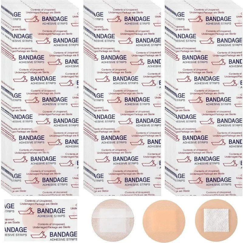 100 pçs pequena ferida pe redondo à prova dwaterproof água band aid vacina bandagem gesso adesivo bandagem pegajosa kit de primeiros socorros de emergência