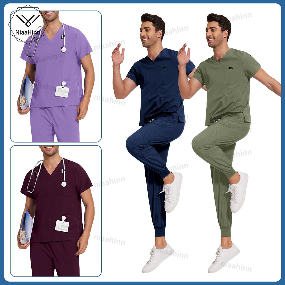 Scrubs medyczne oddychające mundury szpitalne mężczyźni kobiety z krótkim rękawem peeling do karmienia zestawy mundurków hurtownia lekarzy pielęgniarki odzież robocza