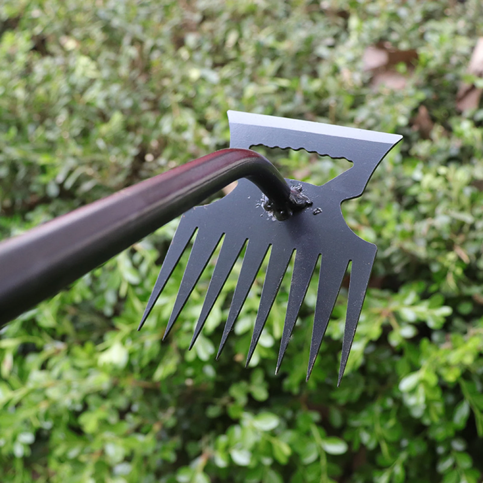 โลหะวัชพืชทําความสะอาดพลั่ว 2 In 1 Garden Rake สแตนเลส 5/6/8/11 ฟัน Dual Headed Weeding เครื่องมือสําหรับสวนกําจัดวัชพืชเครื่องมือ
