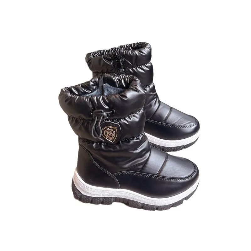 ฤดูหนาว WARM Plush เด็ก Snow BOOT กันน้ําเด็กลื่น High TOP รองเท้ากลางแจ้งหนารองเท้าผ้าฝ้ายสําหรับชายหญิง