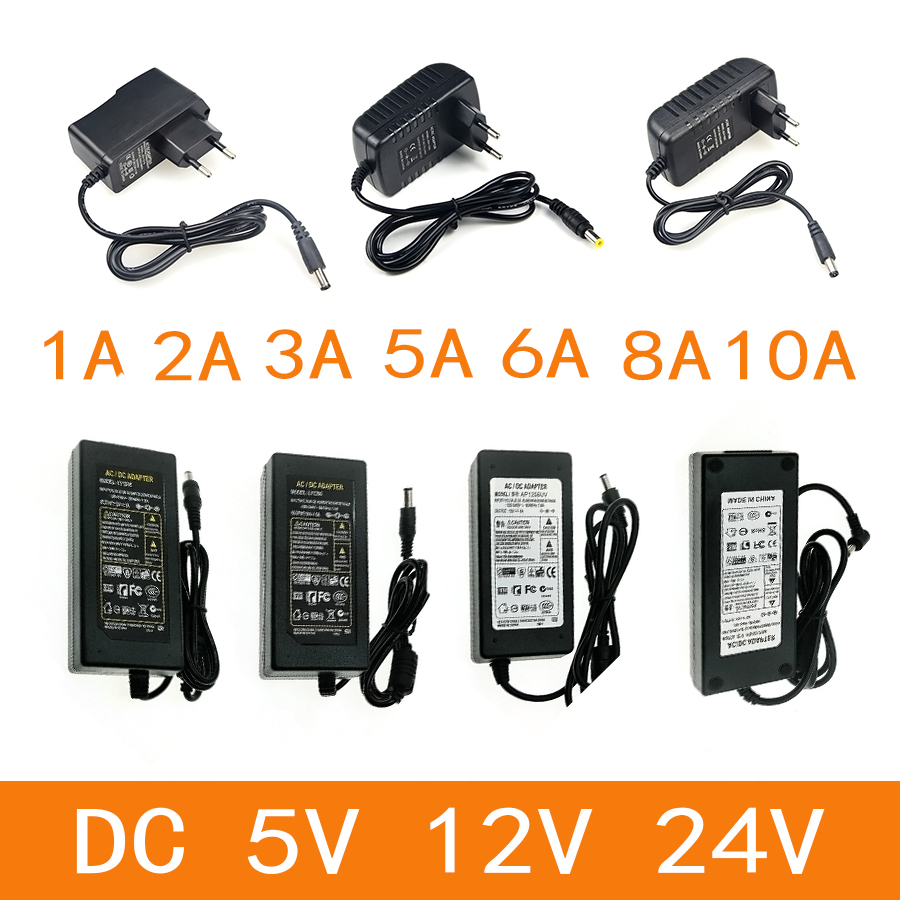 Adaptador de fuente de alimentación 220V AC DC 5V 6V 8V 9V 10V 12V 13V 15V 24V cargador Universal 1A 2A 3A 5A 6A 8A 10A UE EE. UU. para controlador LED
