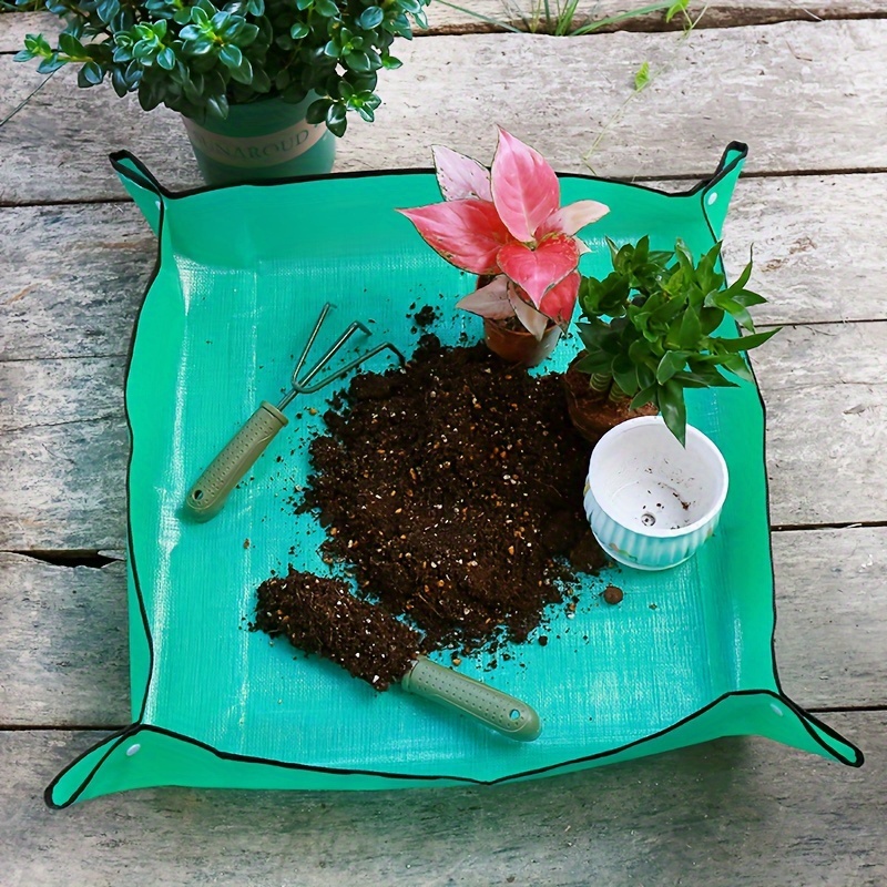 1 stücke Pflanzmatte 50 cm - 100 cm Gartenarbeit Blumentopf Pad Faltbare Garten Pflanze Blumentopf Umpflanzen Wasserdichte Matten