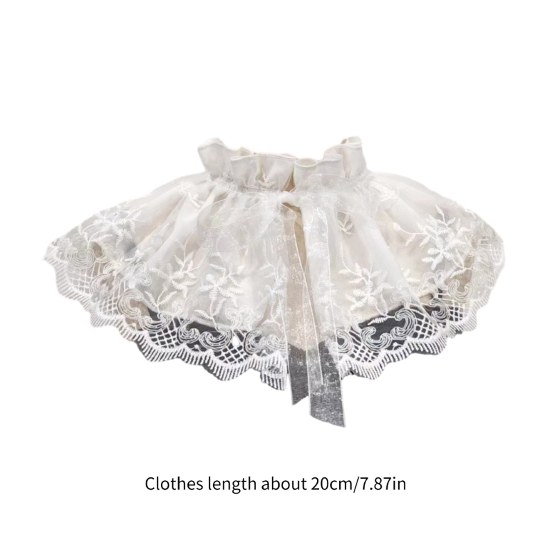 Tüll-Rüschenkragen für Mädchen, transparenter viktorianischer Kragen, Revers, mittelalterliches Cosplay, viktorianischer Rüschen-Schalkragen