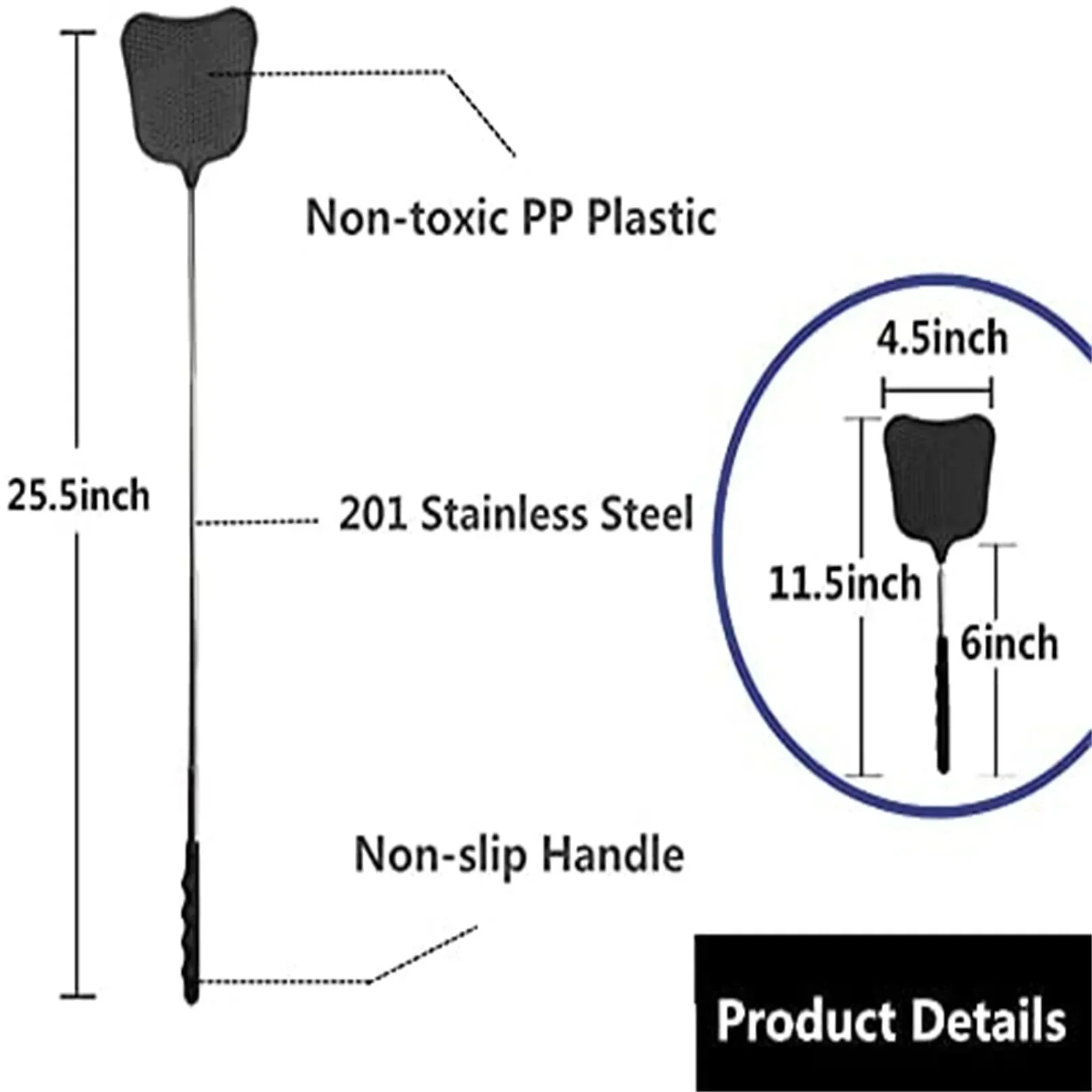 Scacciamosche telescopici Scacciamosche in plastica resistente durevole con strumento repellente per zanzare in acciaio inossidabile Accessori per la casa Strumenti