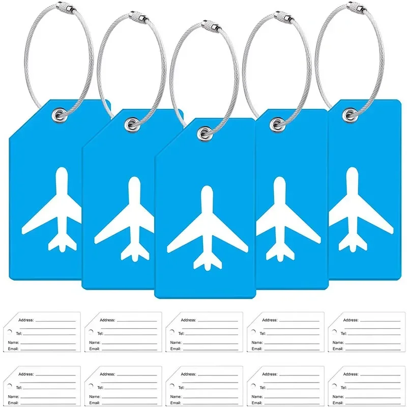 1pc Silikon Gepäck Tags Reise Zubehör Mode Rot Einfarbig Internat Gepäck Name Tags Koffer Adresse Label Halter