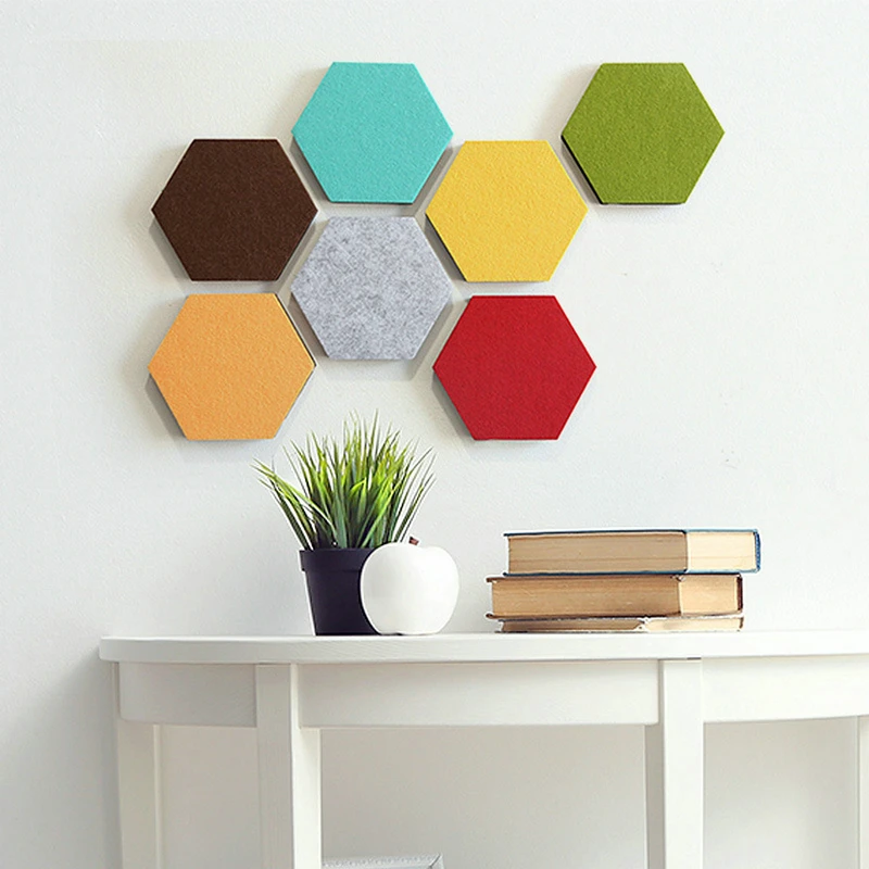 6 peças hexágono painéis de parede absorção de som quarto isolamento acústico painéis de absorção de som decoração painel de absorção acústica