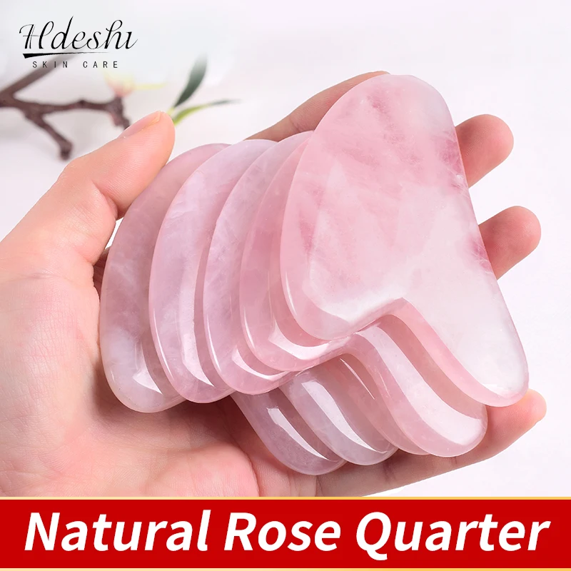 Pedra Natural Gua Sha Jade Beleza Facial Ferramentas de Raspagem, Cuidados Com A Pele Firme, Rosto SPA, Fisioterapia, Rolo De Cola