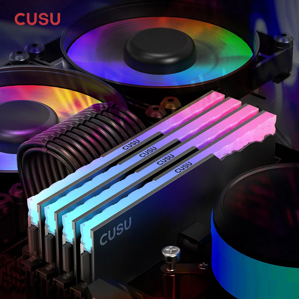 CUSU Memoria Ram DDR4 16gb 3200gb 3600mhz Rgb DDR4 8gb 288pin UDIMM Memoria Ram de doble canal para computadora de juegos diy