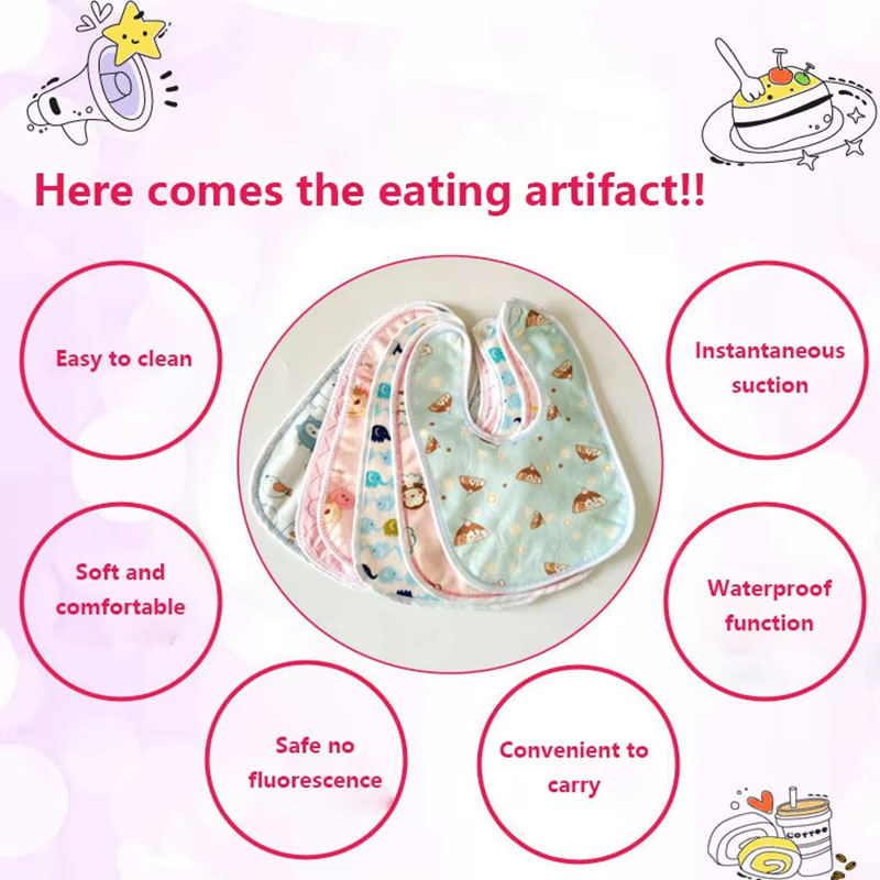 Bebê dos desenhos animados snap babador impermeável super macio babador do bebê recém-nascido cristal veludo saliva toalha