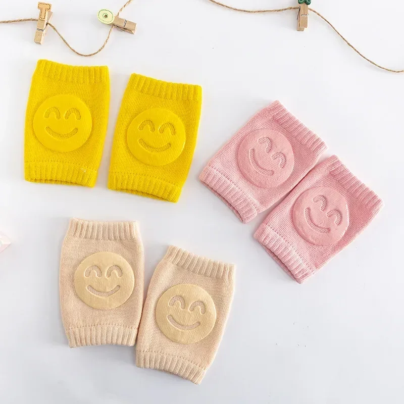 赤ちゃんの笑顔の肘パッド、幼児用の単色膝パッド、クロール、子供用コンフォートソックス、ヘアサークル、夏、2024